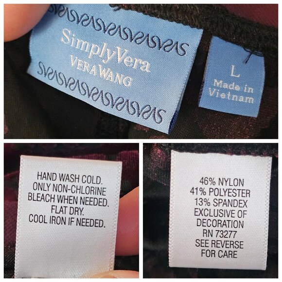 Y2K Burnout Velvet Burgundy Semi Blouse Longsleeve Sz L - Picture 8 of 13